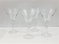 Set of 4 Martini Cocktail Glasses  Dessert Servers