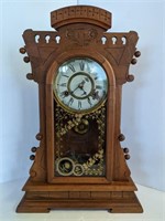 Victorian Walnut Shelf Clock 21"H