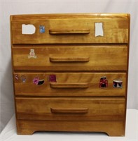 4 drawer maple chest 30 X 16 X 33"H