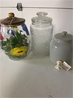 Cookie jars, crock dispenser