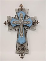 Very Ornate Wooden and Metal Cross
