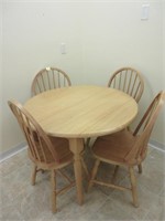 A Colonial Style Table and Chair Set