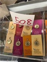 Lucky feather 14 karat gold plate charms