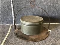 Old Cast Iron Hanging Griddle - Old Tin Container