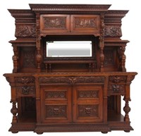 Mahogany Winged Griffin Carved Sideboard