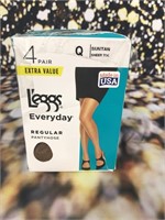 Leggs Everyday 4 pair Pantyhose Suntan -LG