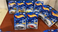 8 New Hot wheels New on card  this lot  has