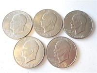 5pc Eisenhower Dollars