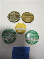 5 PA Fishing License Pins