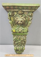 Lion Decorated Bracket Wall Shelf