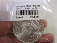 1882 Morgan Silver Dollar Abt UNC-50 Sealed