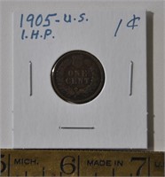 1905 US 1 cent coin (Indian Head)