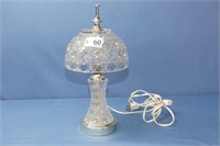 Cane Pattern Glass Accent Lamp 12" Tall