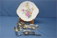 Roslyn Plate 9" W With 19 Assorted Spoons