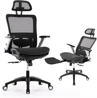 COLAMY Ergonomic Mesh Office Chair w/Footrest(NEW)