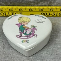 Precious Moments Ceramic Heart Trinket Box