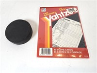 SEALED Yahtzee Scorecard & GUC Hockey Puck