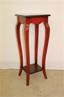 Red painted legs w/wood top Fern Stand/Side Table