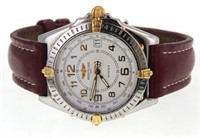 Breitling gold stainless steel wings sports watch