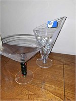 2 MODERN DISPLAY GLASSES