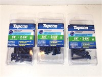 NEW Tapcon Concrete Screws Pack ( 1/4" x 2 1/4")x3