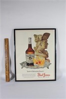 Paul Jones Whiskey Ad framed c1940s