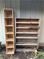 Two Wood Shelf Units