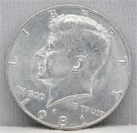 1981-P Kennedy Half Dollar.