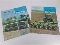 (2) 1967 sales brochures - grain drill, corn