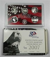 2007  US. Mint State Quarters Silver Proof set