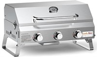 Onlyfire Tabletop Gas Grill 3 Burners, 24" Stainle