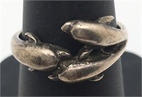 Sterling Silver Dolphin Ring