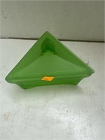 Green Glads Triangular Dish