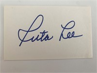 Actress Ruta Lee original signature