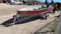 14' Lund 20HP Outboard Aluminum Boat * w/ Trailer