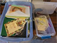 (2) TOTES OF GREETING CARDS