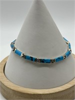 Sterling Silver Matrix Turquoise Bracelet