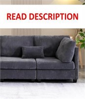 FANYE 2 Seater Modular Sofa  Grey