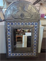 Arched Punched Tin Mosaic Tile Mirror Made in