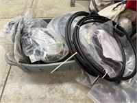 Tote of fiber optic lines & cable