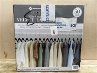Box of velvet hangers