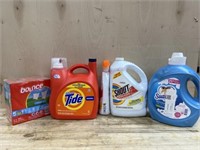 1 gallon shout, tide, fabric softener, 2 pack