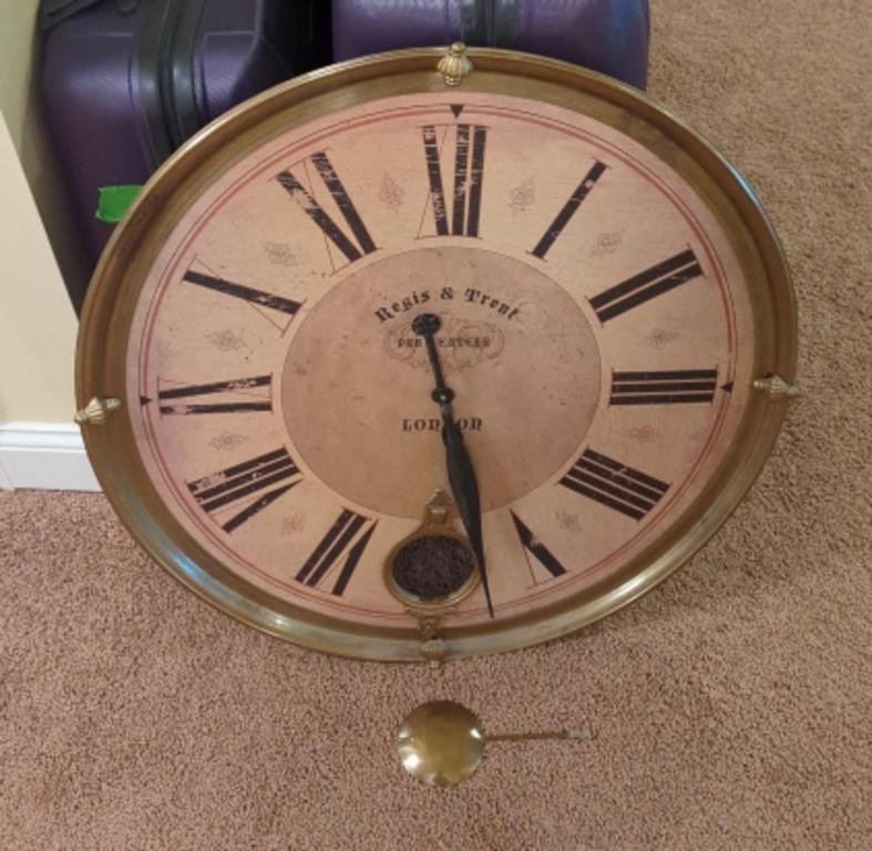 Large Regis & Trent 24" round wall clock
