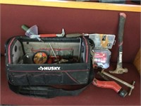 HUSKY TOOL CARRIER WITH ASSORTED TOOLS