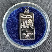 1 gram Fine Silver Bar - Norman Rockwell