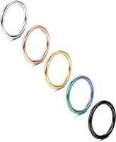 NEW 5Pcs G23 Titanium Nose Rings