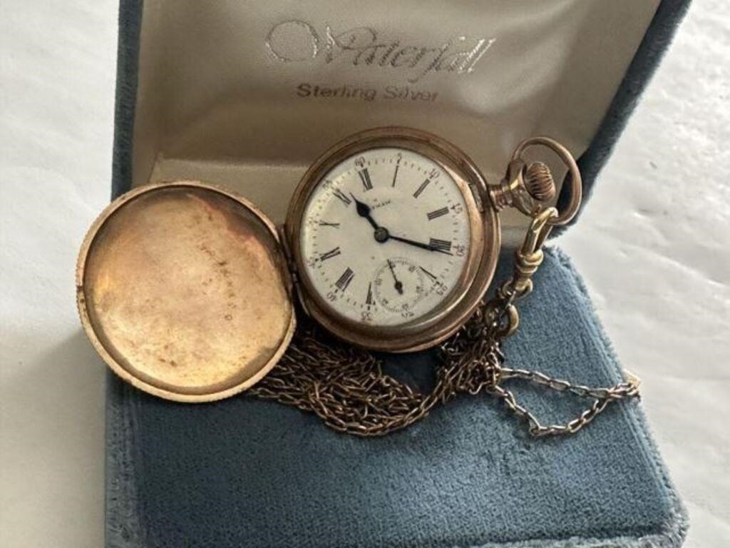 Waltham Ladies Gold Plated Pocket Watch