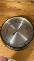 Vintage Round Brass Barometer Stellar made in