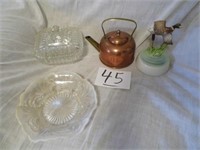 CANDY DISH, COPPER KETTLE, MUSICAL DUCK
