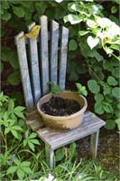 Lawn & Garden Wooden Chair Planter 34" tall